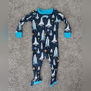 The Children's Place Boy's Footed Pajama Navy Blue Size 6-9 Months